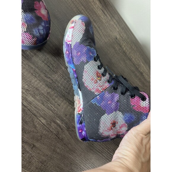 NO BULL Super Fabric Trainer High Top M 8.5 W 11 Black Floral Athletic Gym Shoes main image 9